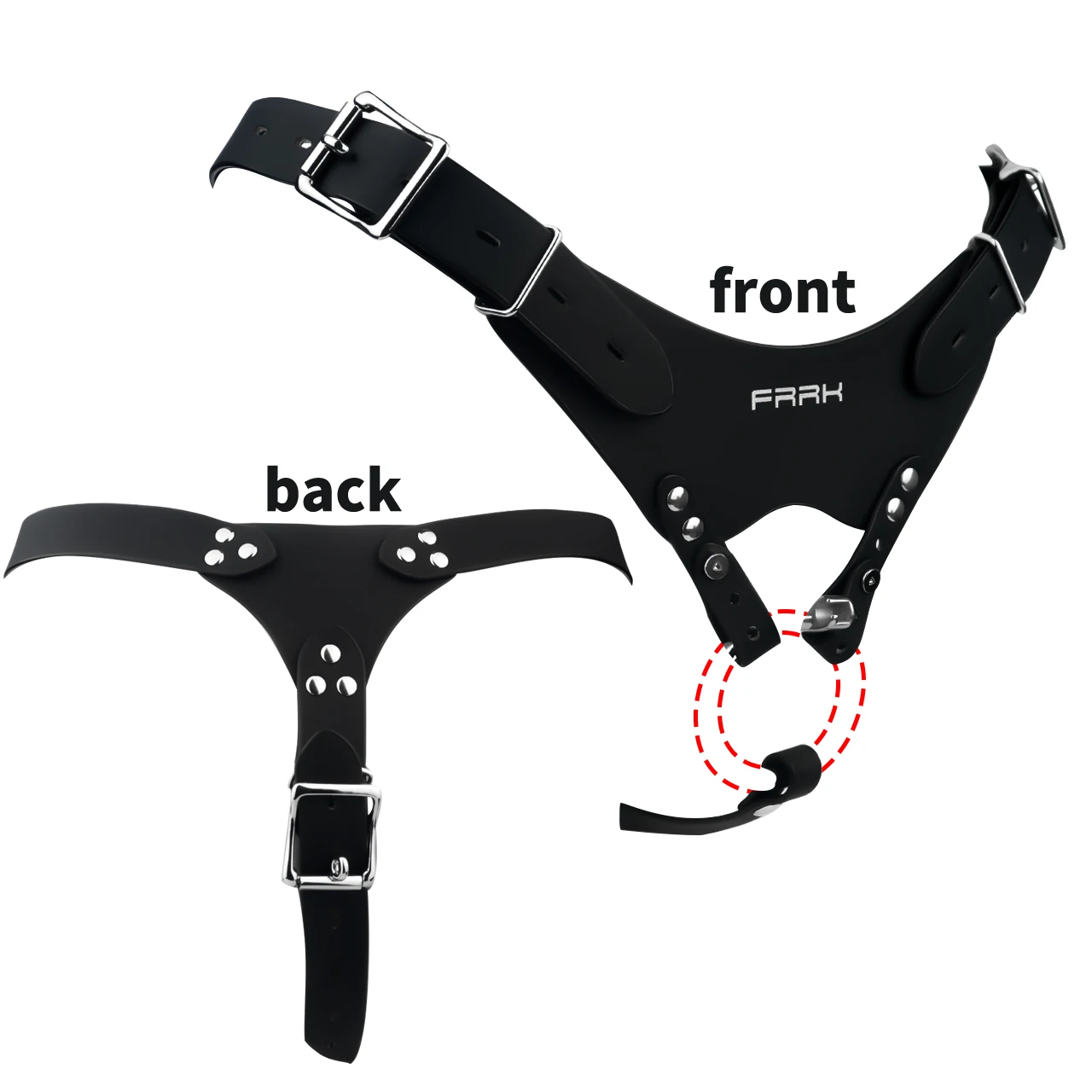 Adjustable PU Leather Body Harness for FRRK Male Chastity Device Anti Drop Cage Fixing Belt Bondage Accessories Adult Sex Toys - view 3
