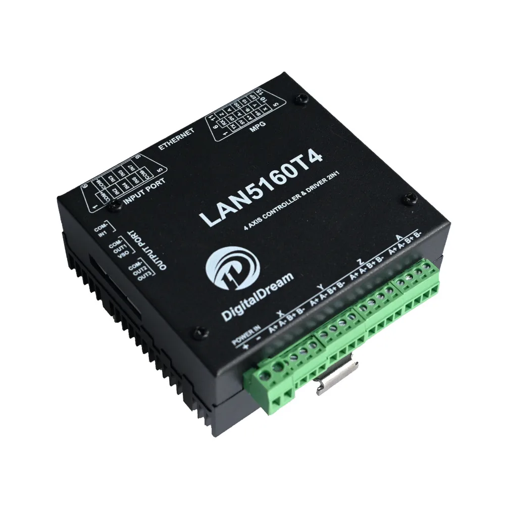 CNC Controller Kit Stepper Driver Integrated With The 4-Axis  Ethernet Mach3 Control Card Integrated With Driver, With MPG