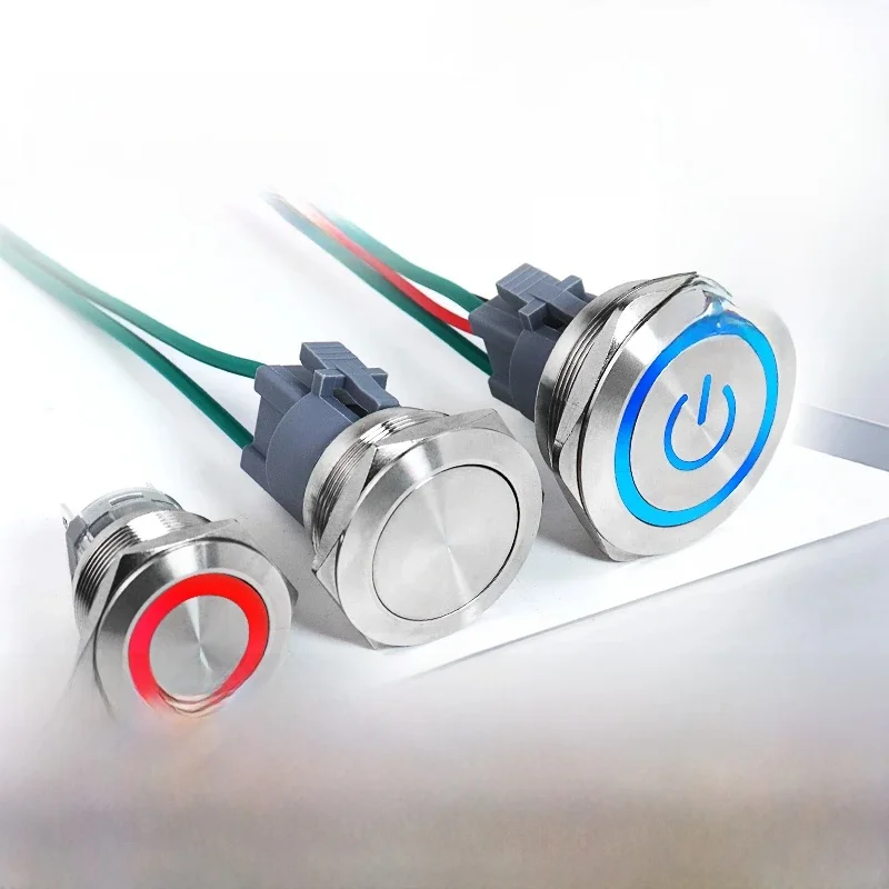 25mm 30mm 40mm Metalen Knop Schakelaar 15A Hoge Stroom 220V 24V 12V Reset zelfsluitende Waterdichte Knop Power Start Schakelaar Aan Uit - afbeelding 2