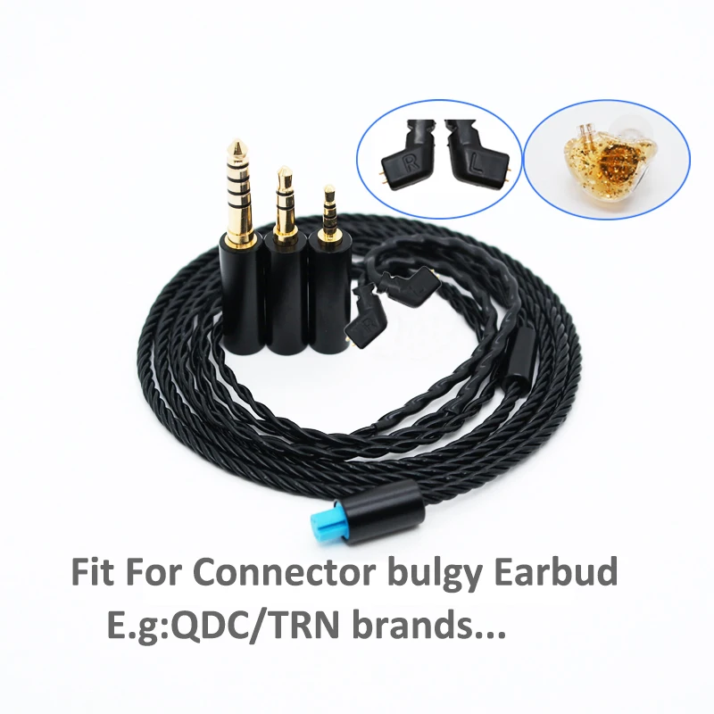 2Pin Nối Cập Nhật Thay Thế Cáp 3 Trong 1 Cắm Tai Nghe Cáp Cho 2Pin Earbud KZ CCA QDC