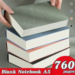 Super Thick Notebook (760pages) A5 Creativity Stationery Blank Notepads Pu cover School Office Supplies (Sketching and Graffiti)