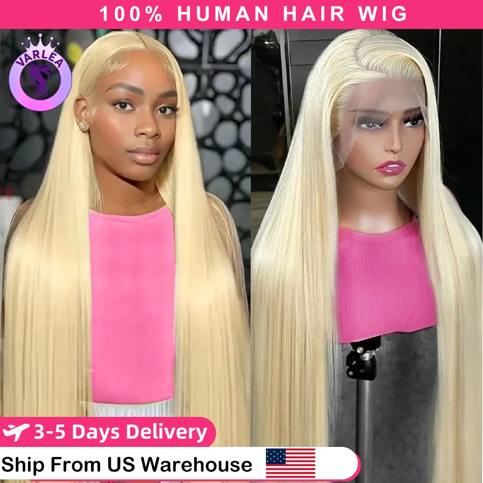 613 Straight Human Hair Wig 13x4 13x6 Blonde Hd Lace Front Wig Pre Plucked 180% Density Blonde 613 Straight Human Hair Wigs