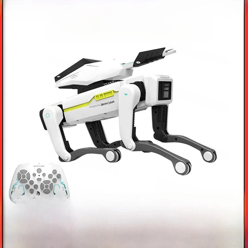 Teeggi Elektrischer RC Intelligenter Roboterhund Multifunktions-RC Mechanischer Hund mit Revolver Lernspielzeug Bionic Smart Roboterspielzeug Geschenk