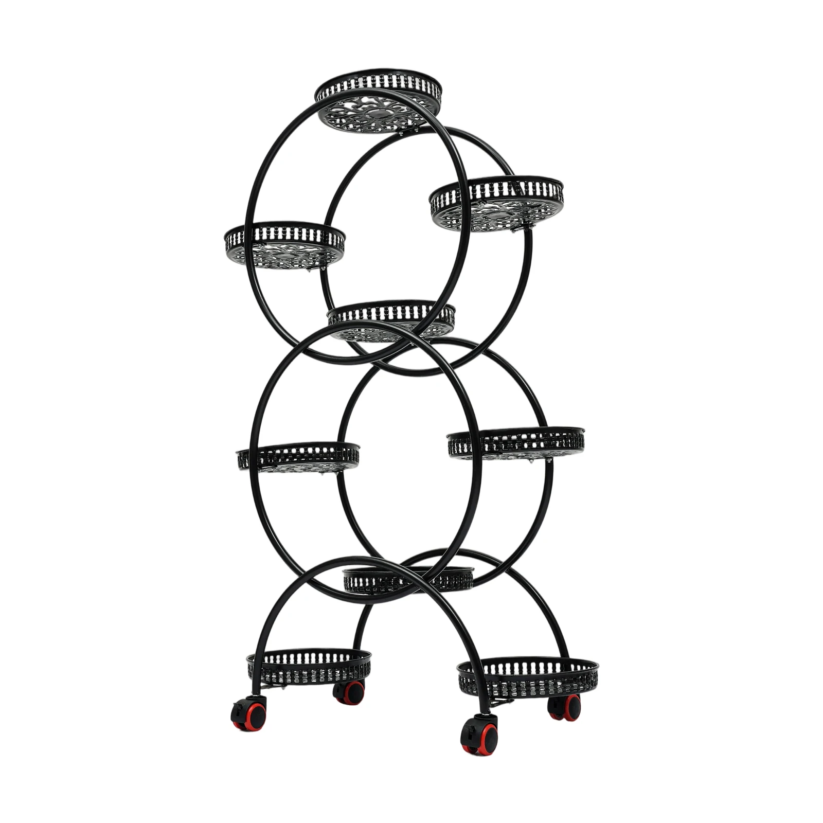 

Компактная железная полка для растений (50*30*119 см) с открытым дизайном на колесах для здорового роста растений и простого обслуживания