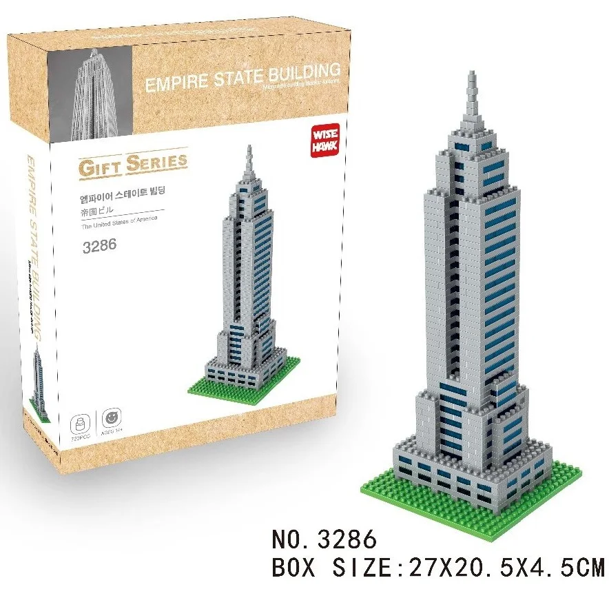 Wise building Empire State mini building blocks 3286 toys for boys and girls, blocks, parts, original, store, official license, new, bricks, gift, man, woman, adult, cheap, price