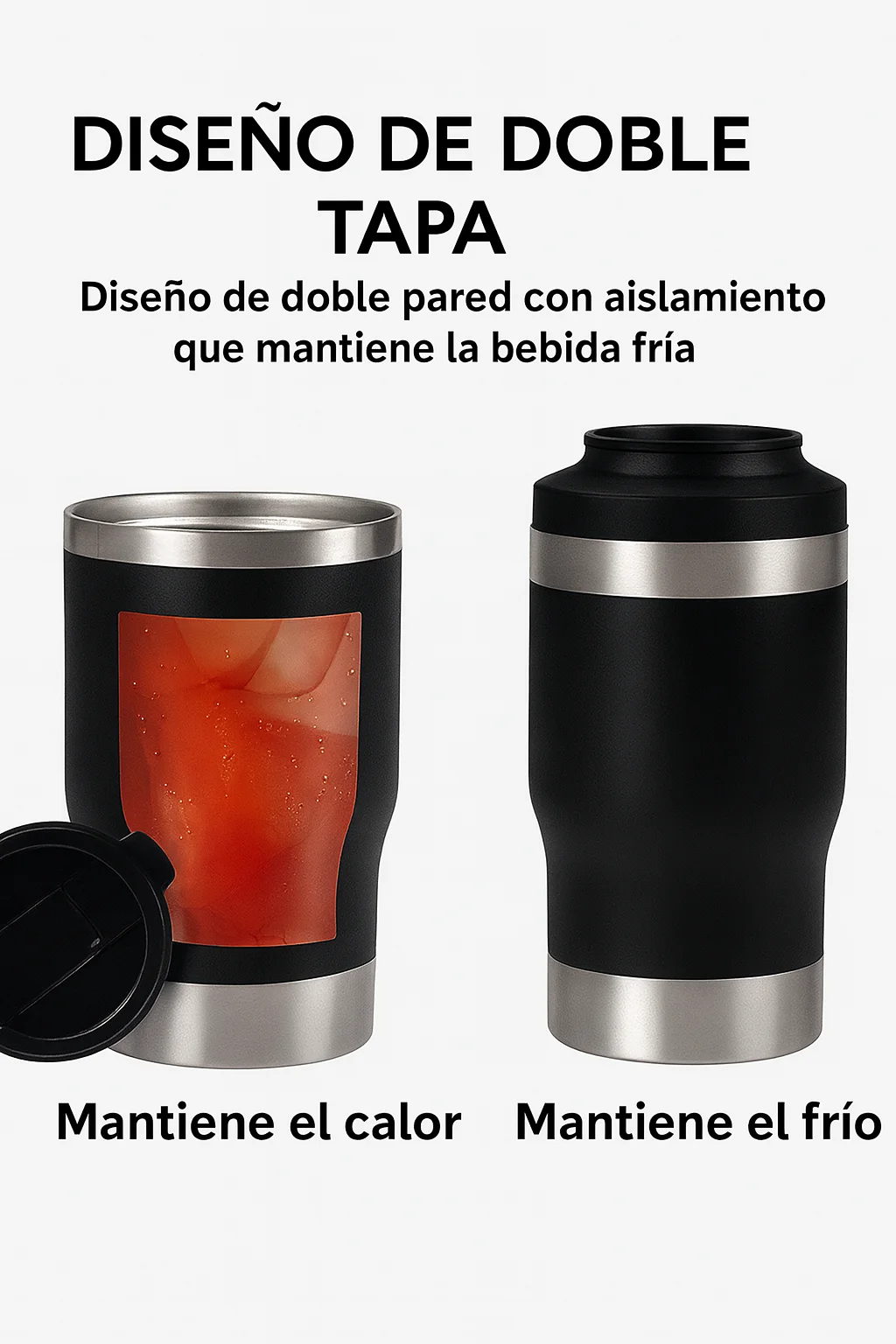 كوب حراري متعدد الأغراض 420 مل من الفولاذ المقاوم للصدأ، Pya-10، ترمس معزول مزدوج الجدار 304، يمكن حامل مبرد المشروبات، كوب بغطاء محكم الغلق خالي من مادة Bpa، يحافظ على البرد والساخن، مثالي للقهوة والماء والترطبات #3