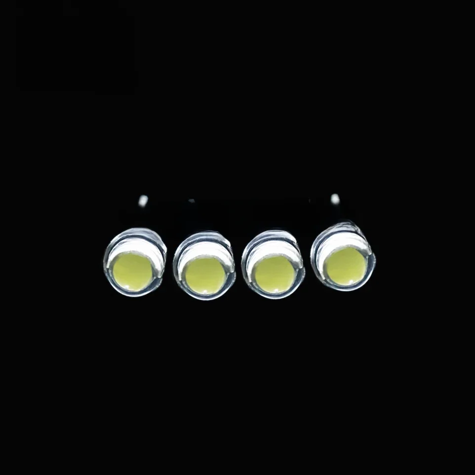 50 sztuk biały 5mm F5 słomkowy kapelusz LED żyrandol kryształowe koraliki do lampy Super jasny duży rdzeń Chip 6-7lm emitowanie światła diody DIY światła — zdjęcie 2