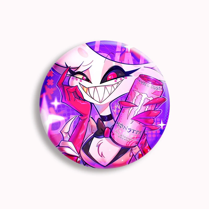 Hazbin Hell Cartoon Pins Anime Alastor Chibis Charlie Pin Brooch Hat Bag Hazbin Jewelry Custom Design art Meme Pin Badge Button