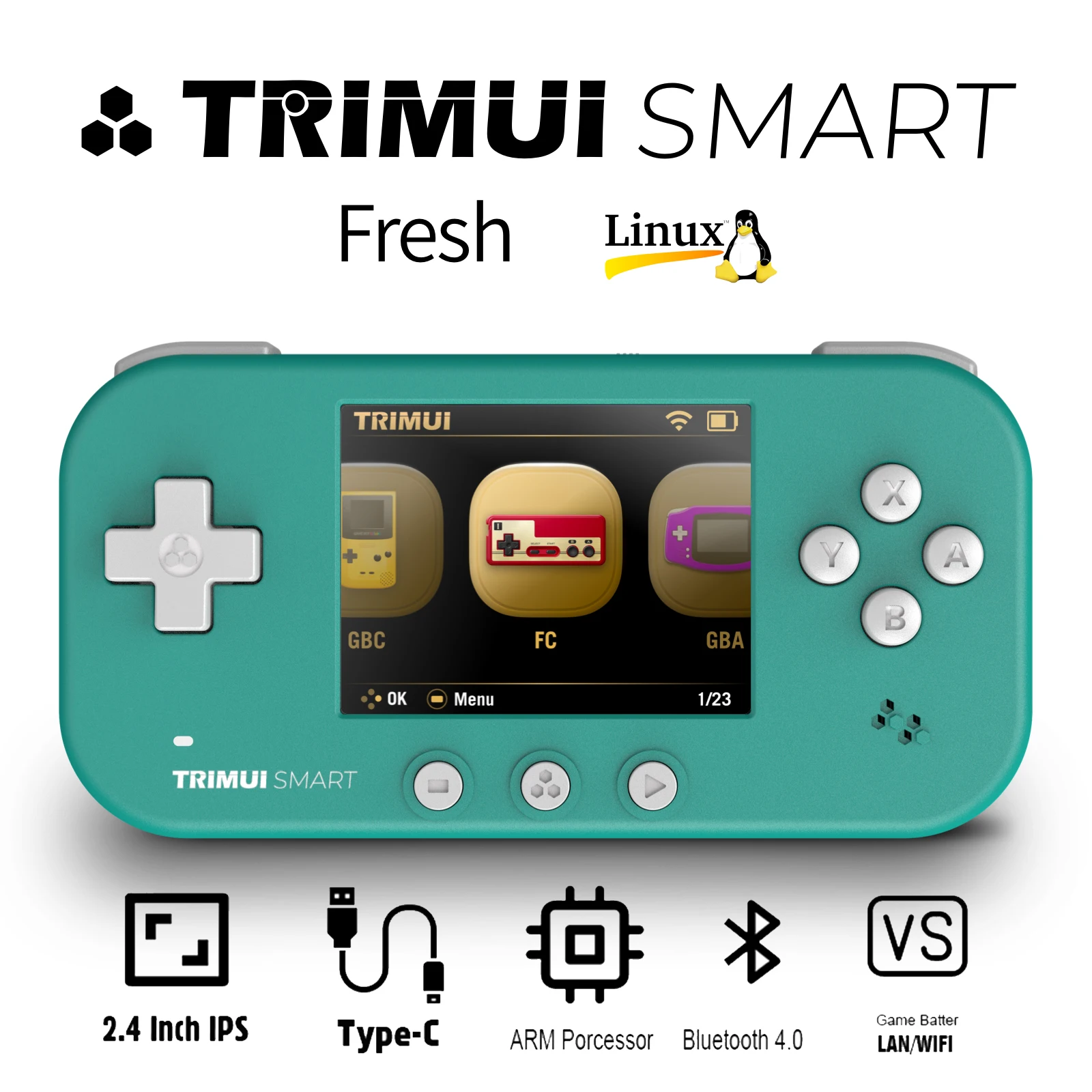 2024 NEW TRIMUI SMART Handheld 2.4'' IPS Screen Wifi BT4.0 Smart Pro Mini Linux System Retro Portable Video Simulator Console