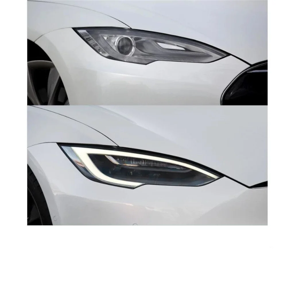 For Tesla Model S 2014 2015 2016 2017 2018 2019 2020 2021 2022 front Car Headlight Cover Lens Shell Lampcover Lampshade Headlamp