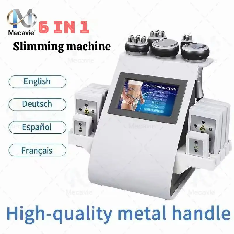 

‌6in1 40K Cavitation Ultrasonic Slimming Machine Multi-Polar Radio Frequency Fat Burning Anti-Cellulite Skin Tightening