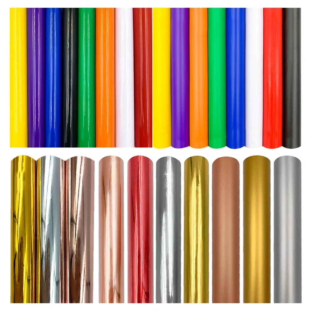 Permanent selbstklebende Vinyl-Vinylbögen in matten Metallfarben für geschnittene Silhouette, Party-Dekoration, Aufkleber, Bastelschneider, Autos, Aufkleber