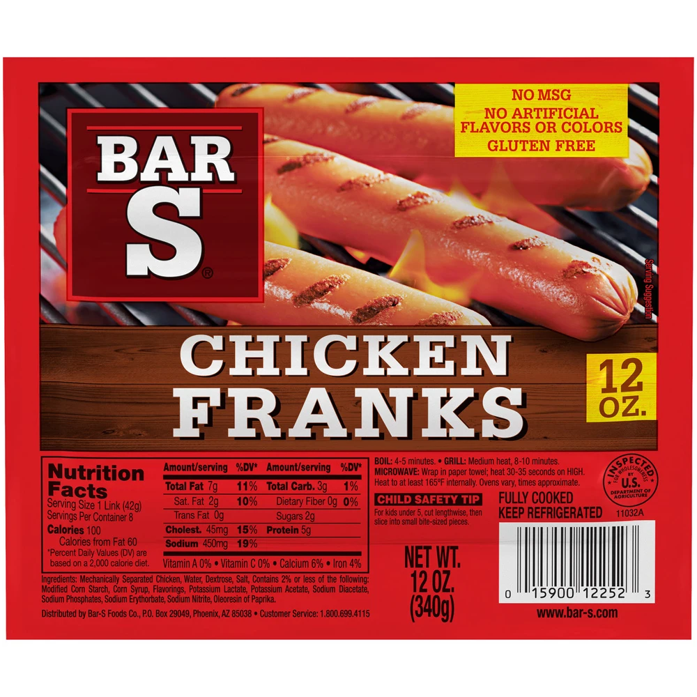 Bas Hupanck sausage 454g boon stew Sausage Ham franc barbecue hot dog Kids side dish 454g Bag of Bas Furank Sausage Stew Sausage Ham Franks BBQ Hot Dog Kid's Side Dish