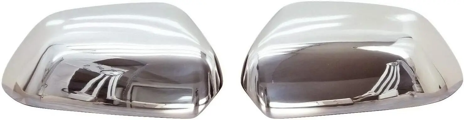 Mirror covers for SKODA OCTAVIA II | VW POLO 9N3 | 2005-2009, stainless steel, exterior mirror caps, chrome mirror covers, side trims, left and right, easy installation