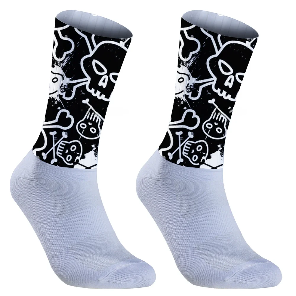 AliExpress NONE 2024 Skull pattern Sport Socks Unisex Cycling Socks Men Outdoor Sports Socks Bike Footwear for Road Bike Socks