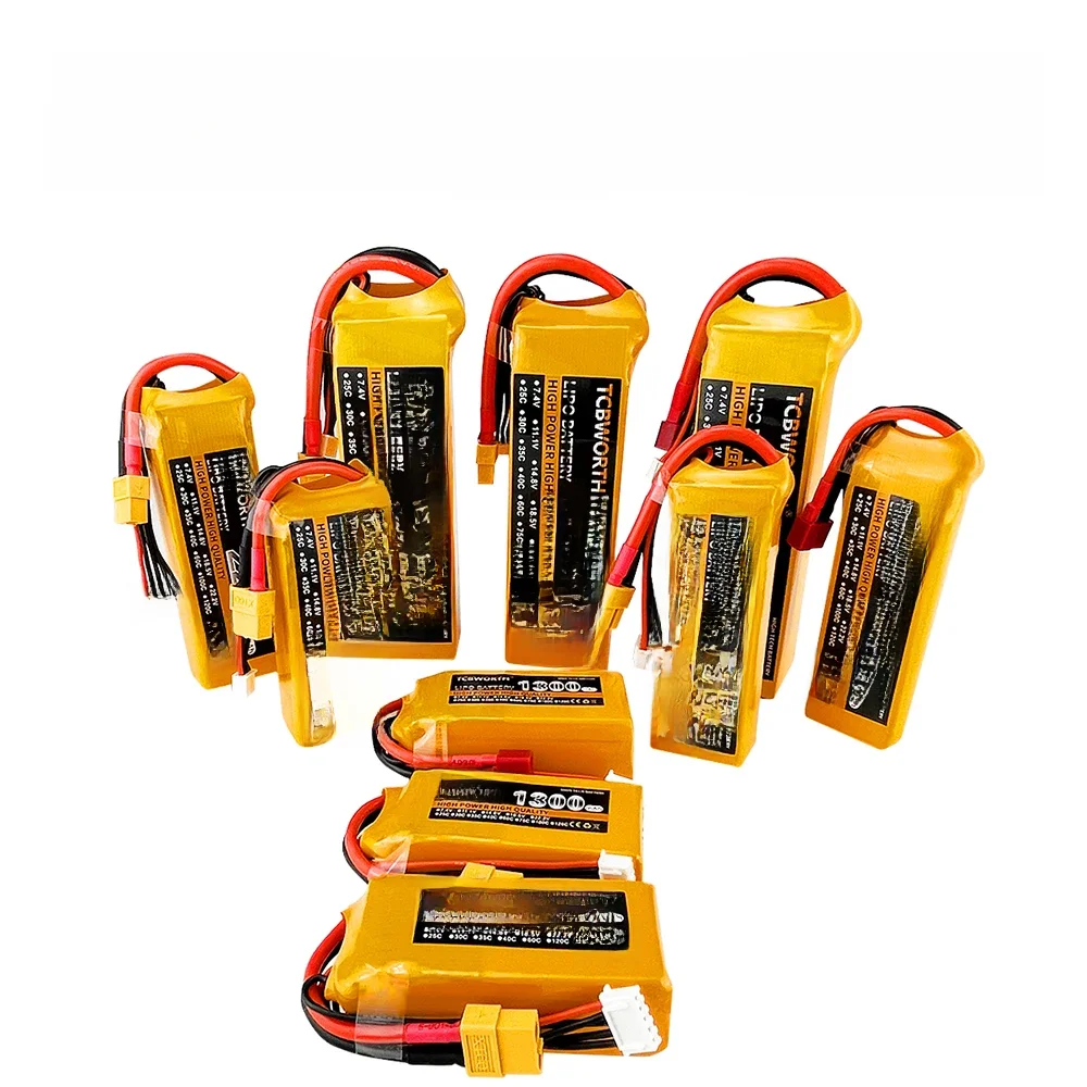 3S 11.1V RC LiPo Batterij 1300 1500 1800 2200 3000 6000mAh 25C 35C 60C Voor RC Vliegtuigen Quadrotor drone Vliegtuig 3S Batterijen - afbeelding 2