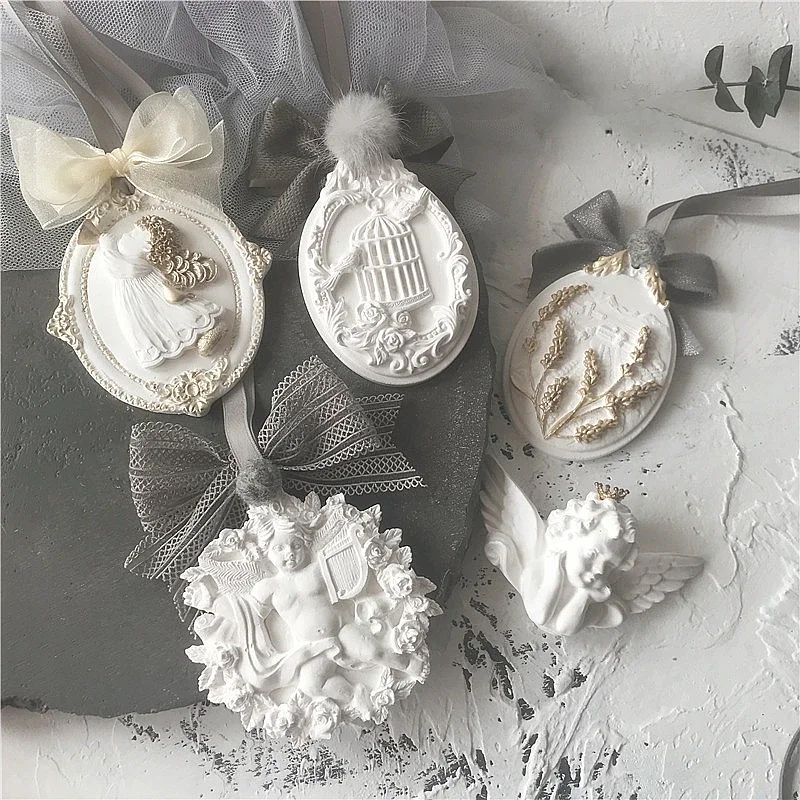 Anioł Baby Shape Cake Silikonowa forma 3D Angel Aroma Wax Wisiorek Forma do dekoracji samochodu DIY Gipsowe formy rzemieślnicze — zdjęcie 2
