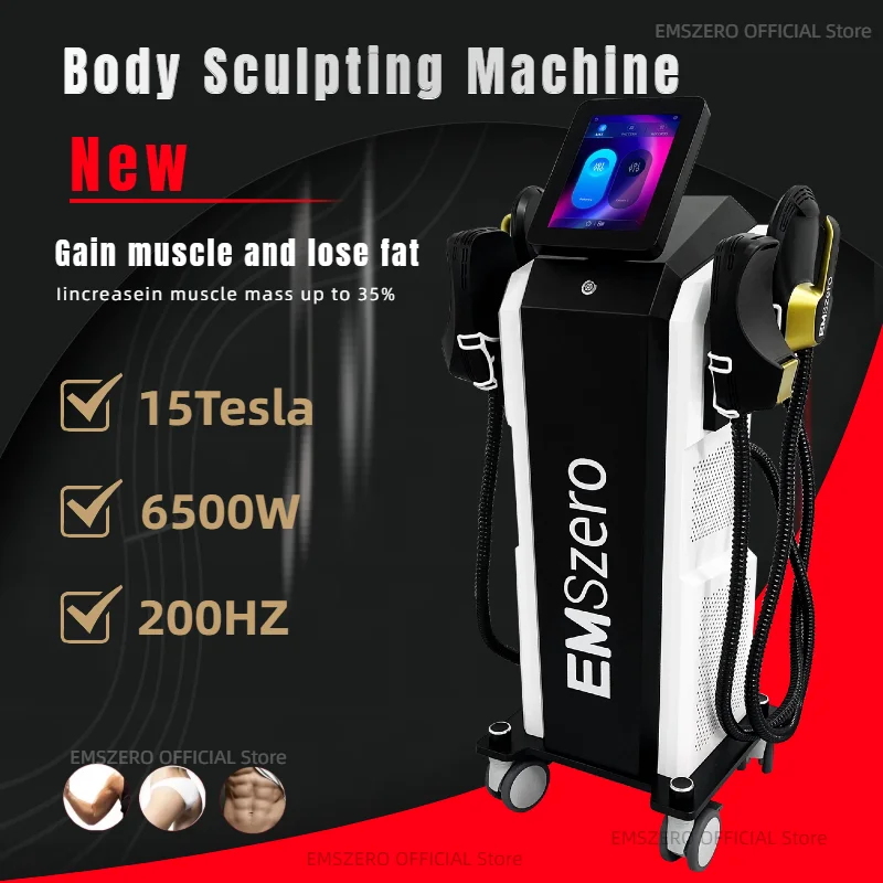 

EMSzero Neo Body Sculpting Machine Shaping 6500W 200hz EMS Radio Frequency RF Muscle Stimulator Device