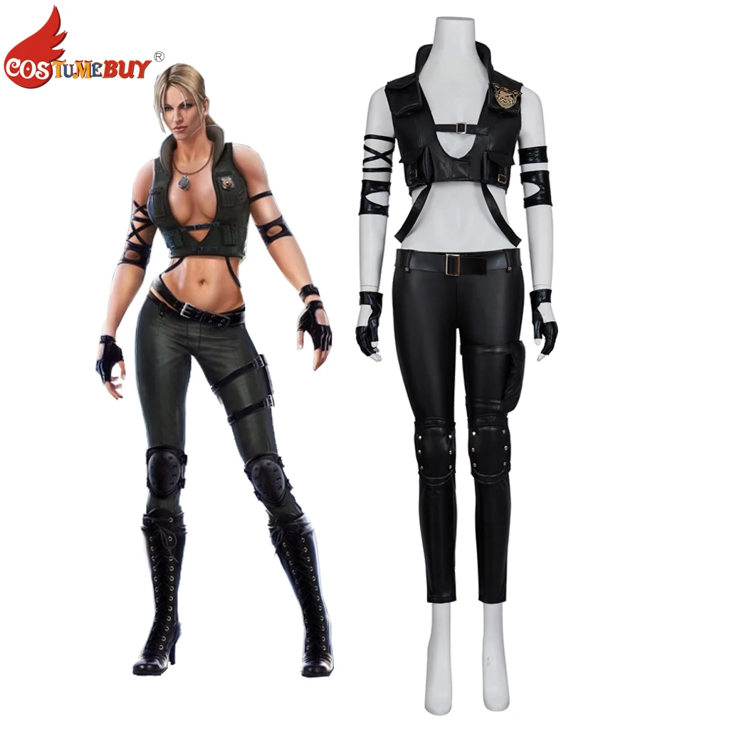 

Mortal Kombat Game Sonya Blade Cosplay Costume, Adult Women's Sexy Black Battle Costume