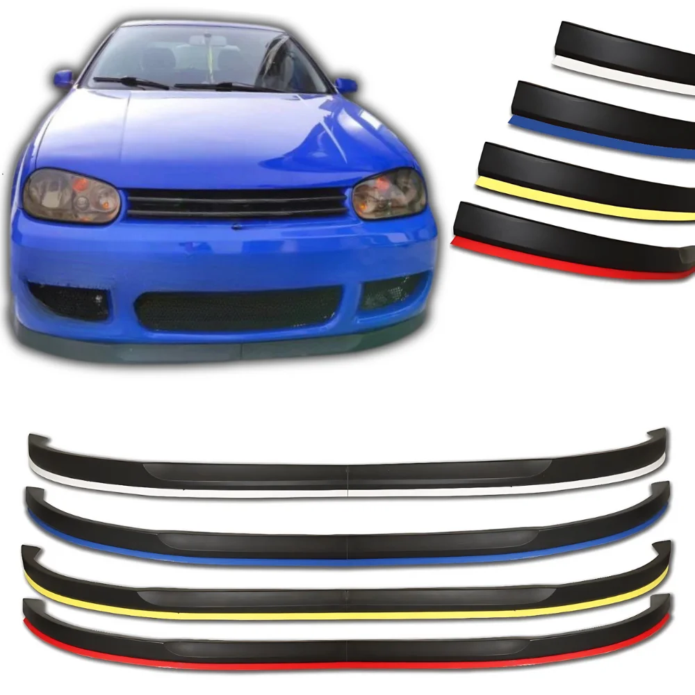 For Golf 4 1997-2003 Pcs Front Bumper Lip Body Kit Spoiler Splitter Diffuser Quality ABS Plastic Professional Tuning Parts