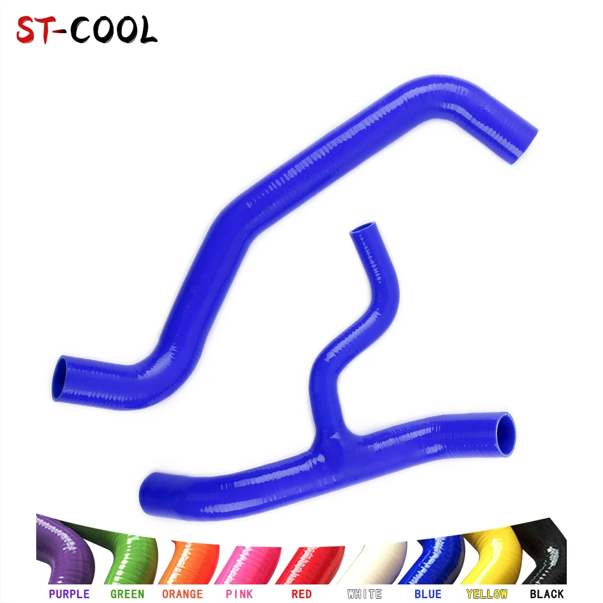 

For 1998-2004 Ford F150 F-150 4.6L V8 1999 2000 2001 2002 2003 Radiator Silicone Hoses Kit Tubes Piping 2Pcs 10 Colors