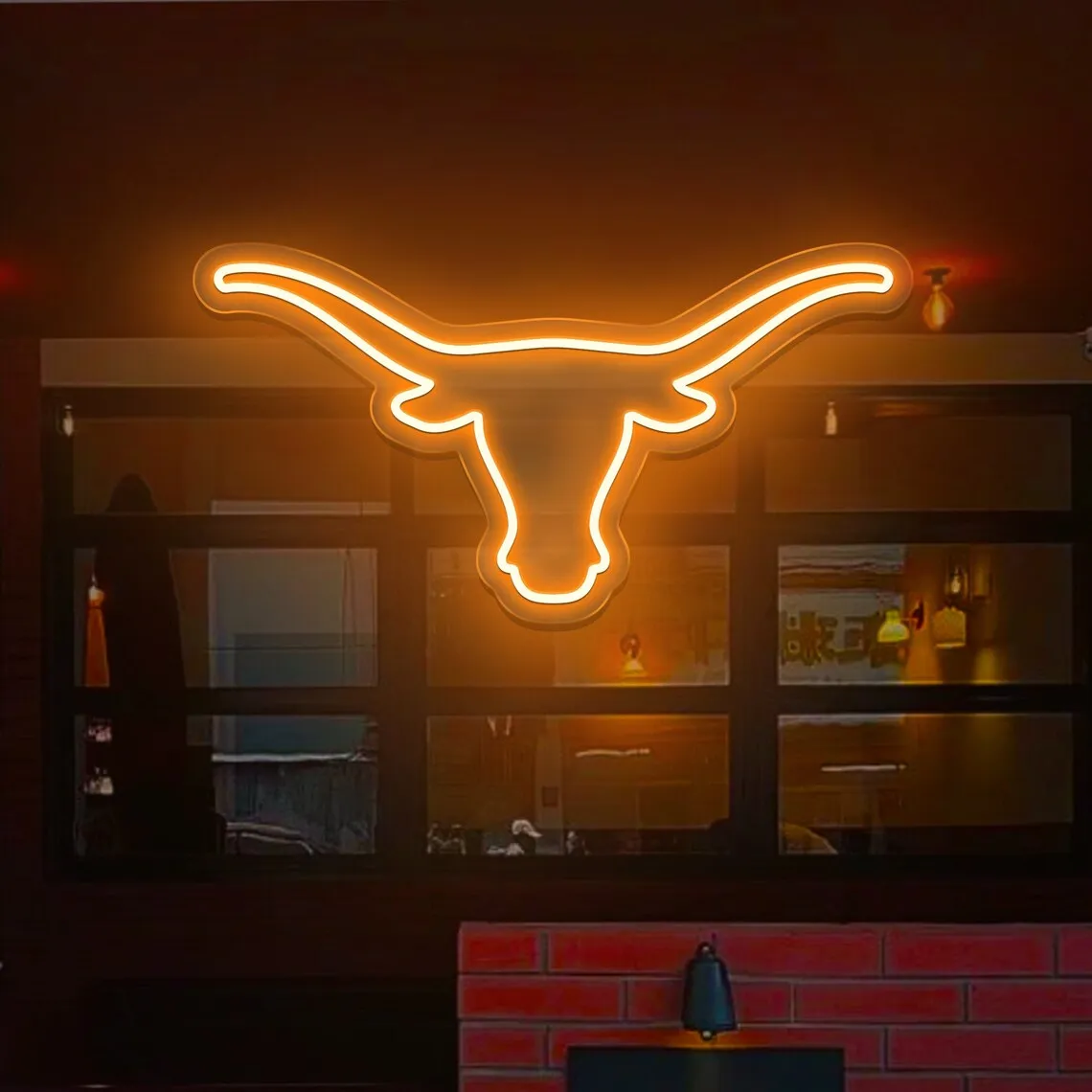 

Longhorn Bull neon sign head led neon skull light sign Gift For Kids Personalized Gifts