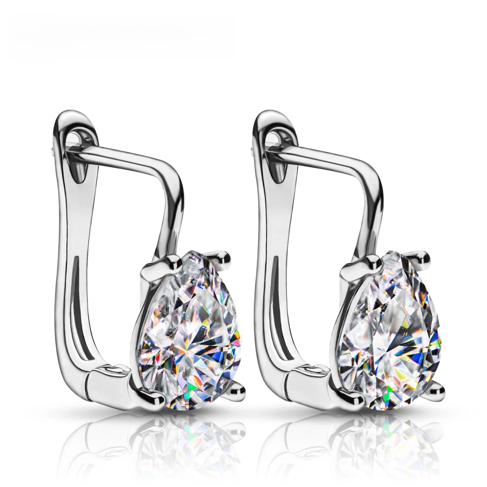 GIGAJEWE Moissanite D kolor VVS1 całkowita 2.5ct 925 srebrny spadek kolczyk 18K diament powlekany złotem Test przeszedł biżuteria kobieta dziewczyna prezent — zdjęcie 2