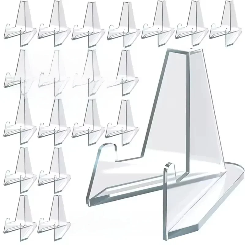 30-1PCS Driehoekige Kaart Display Stand Mini Acryl Idool Foto Foto Houder Staat voor Munt Sport Trading Cards display Rekken - afbeelding 2