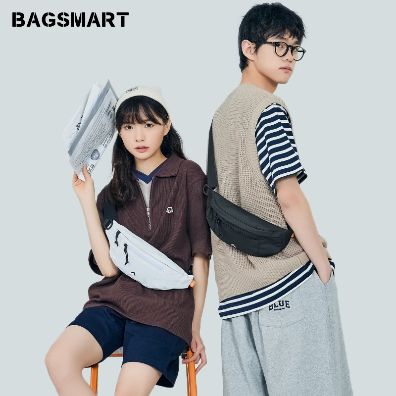 BAGSMART Chest Bag For Men Cool Style Lady Shoulder Casual Male Crossbody Bag Lightweigt Women Mini Bags