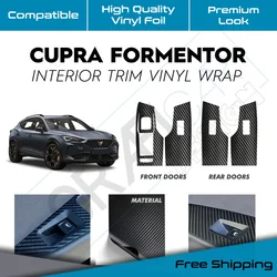 Custom Coating Set Adhesive Vinyl Foil for Cupra Formentor Custom Cut Long Lasting Difference Carbon Appearance