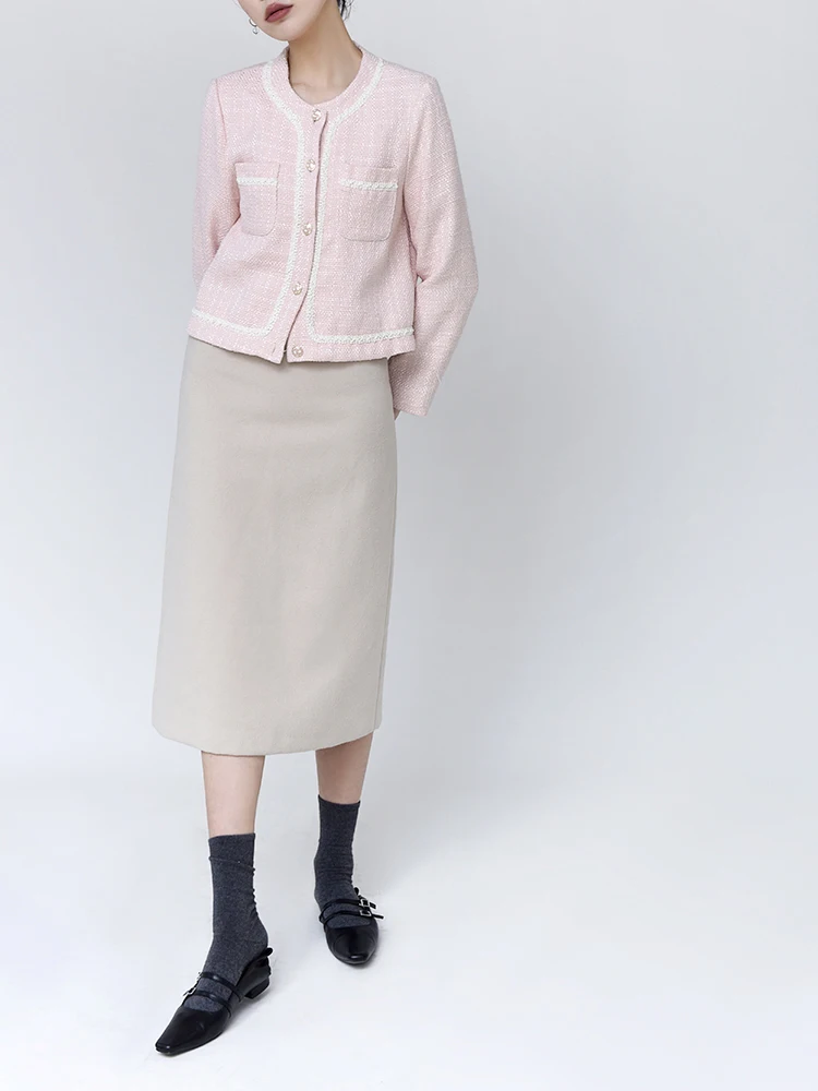 

High Quality Casual Tweed Jacket Women Casacos Vintage Outwear Chaquetas Mujer Veste Femme Coats