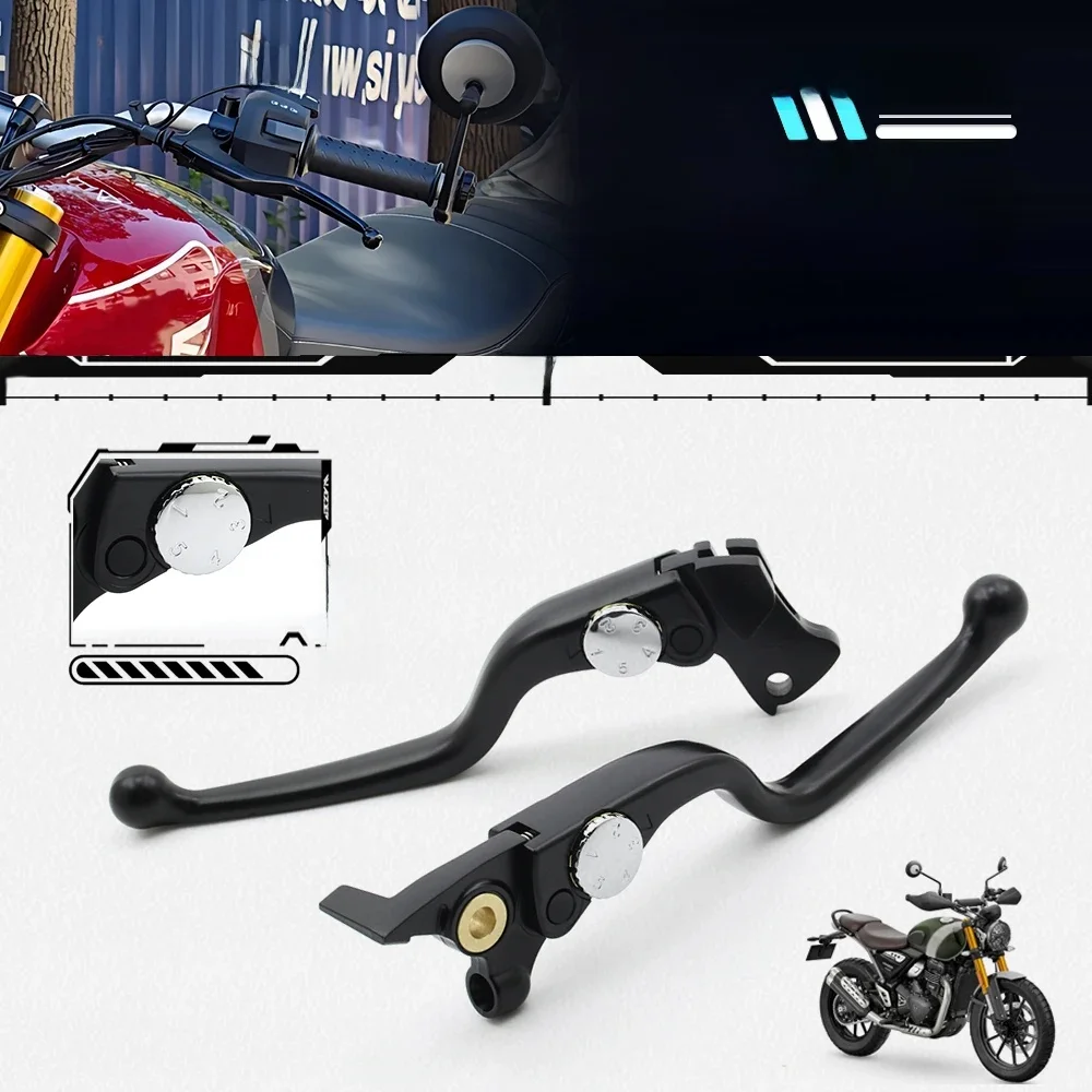 Dla SPEED400 Speed 400 SCRAMBLER400X Scrambler 400X 2024 2025 motocyklowa dźwignia hamulca dźwignia sprzęgła regulowane uchwyty sterujące — 2