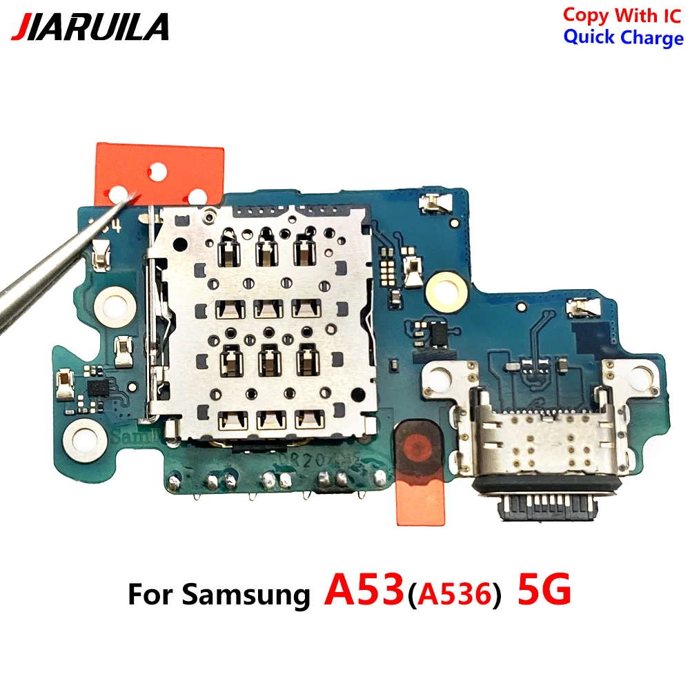 

USB Charging Port Mic Microphone Dock Connector Board Flex Cable For Samsung A53 5G A536 A536B Repair Parts