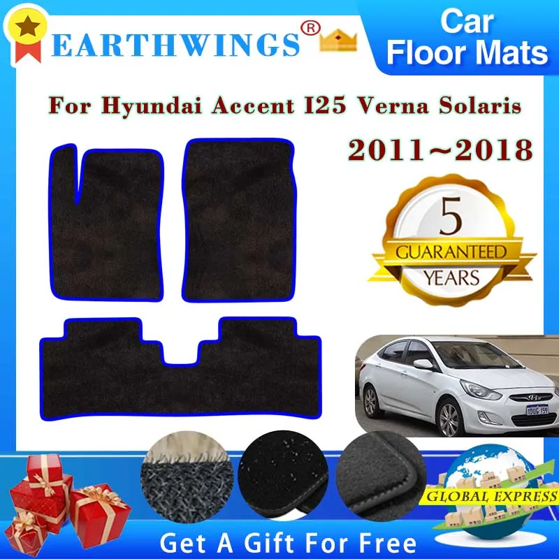 

Car Floor Mats For Hyundai Accent I25 Verna Solaris 2011~2018 Carpets Footpads Rugs Cover Foot Pads Interior Accessories Sticker