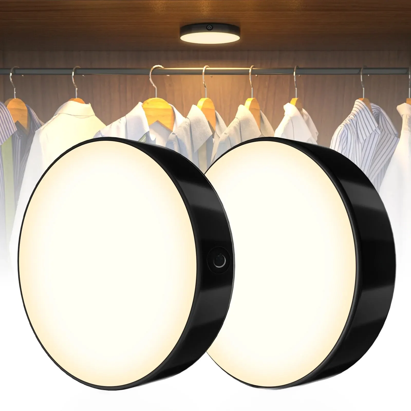 Przenośne lampki nocne LED do szafek do szafek na oświetlenie do sypialni kuchenne z możliwością wielokrotnego ładowania dotykowe światło Buit-in 1000mAh Batter — zdjęcie 2