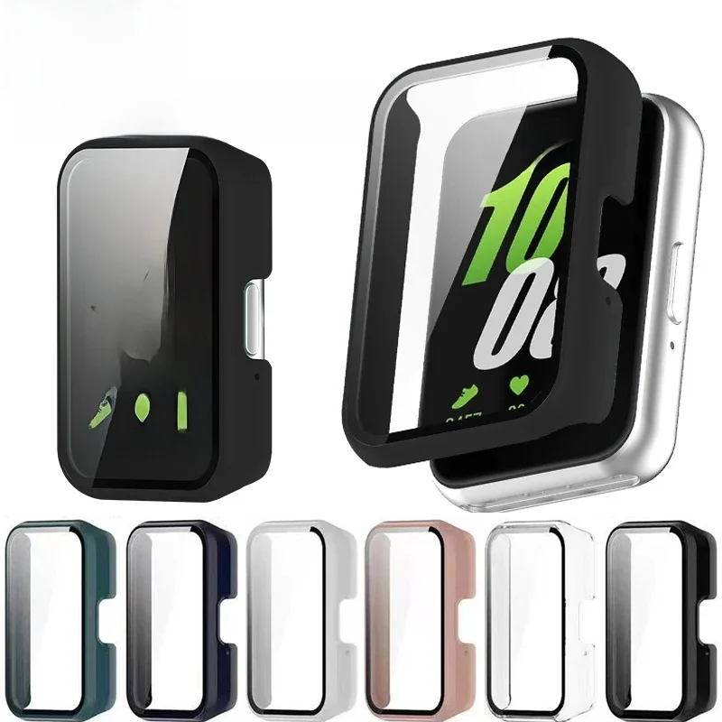 Smartwatch housse de protection pour Samsung Galaxy Fit 3 SM-R390 PC boîtier de montre avec verre trempé anti-chute anti-rayures boîtier de montre