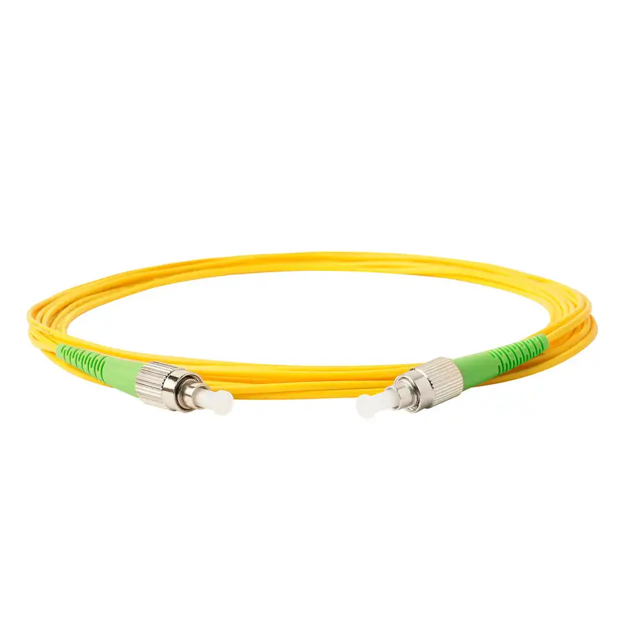 OS2 FC/APC to FC/APC OS2 Simplex Single Mode Fiber Patch Cable, Corning OS2 Fiber Core with LSZH Jacket