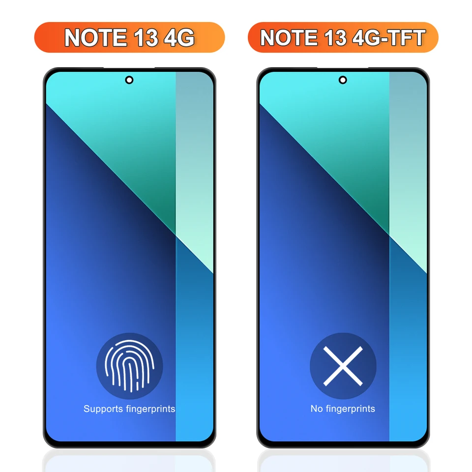 Pantalla LCD para Xiaomi Redmi Note 13 4G LCD Display Touch Digitizer Assembly con Marco 23129RAA4G 23124RA7EO Compatible Screen Replacement 5