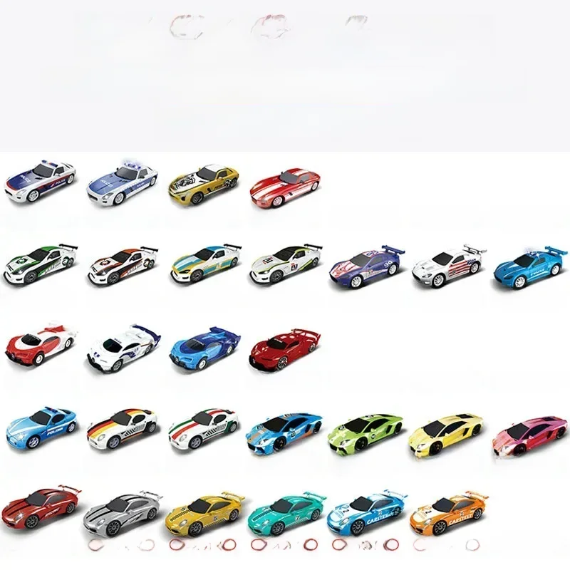 1:64 nouveaux accessoires de voiture de piste de course électrique jouets Double télécommande voiture Autorama Circuit emplacement ferroviaire véhicule enfants cadeaux