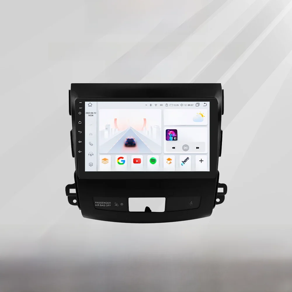 9 "Android 12 Autoradio Carplay für Mitsubishi Outlander 2/Peugeot 4007/Citroen C-Rosser Multimedia-Video-Player 4g GPS Stereo FM