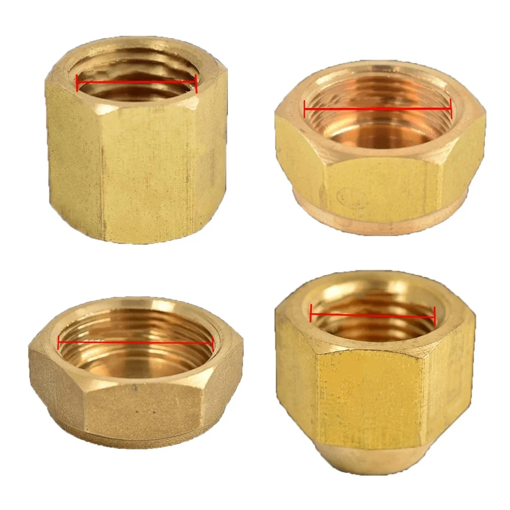 Bouchon à vis en cuivre pour climatiseur, bouchon de assujetd'unité externe, bouchon fileté de 9.8/ 11/ 15/ 17/21/ 24.5mm