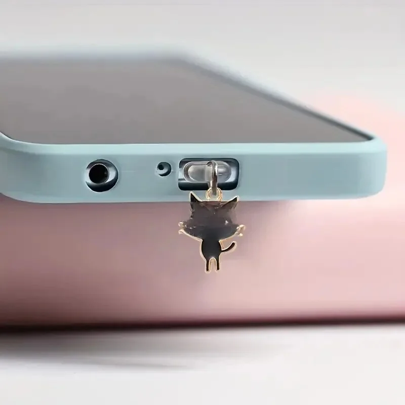Pendentif anti-poussière pour téléphone portable, nouvelle griffe de chat mignonne et diamants, accessoire de décoration pour IPhone, Port Android type-c