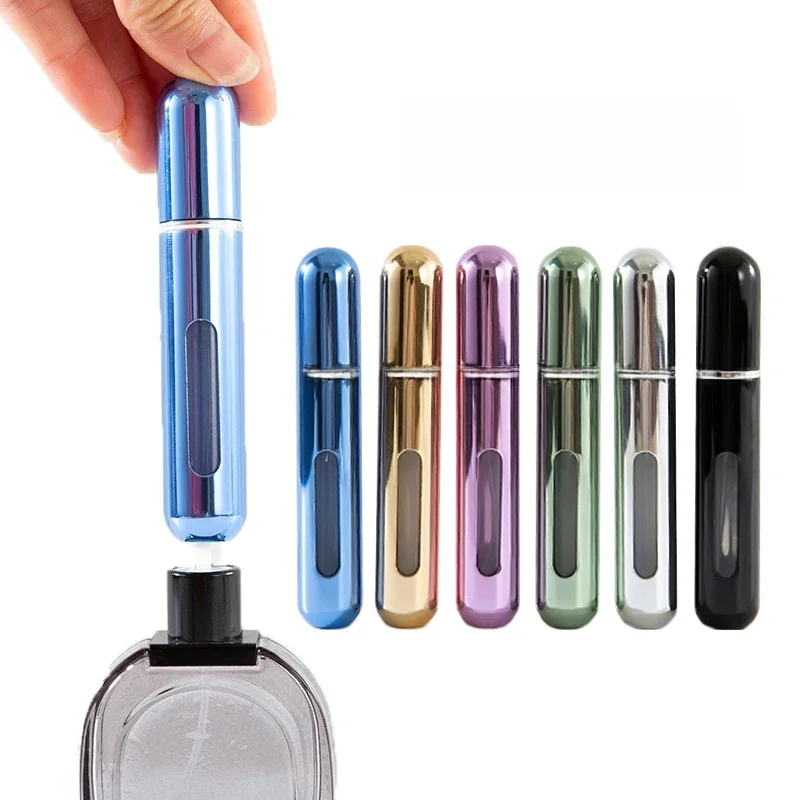Mini pompe de remplissage de fond Portable 5ml /10ml, bouteille de parfum, échantillon de parfum, vaporisateur rechargeable, ensemble de conteneurs cosmétiques vides