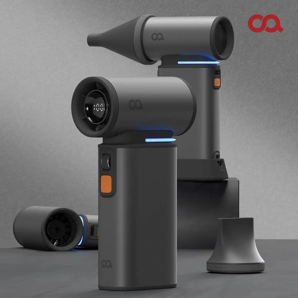 오아 울트라젯 무선 휴대용 미니 손 선풍기 초강력 캠핑 팬 핸디 핸드 100단 SOS 램프 에어건 LED 표시창 