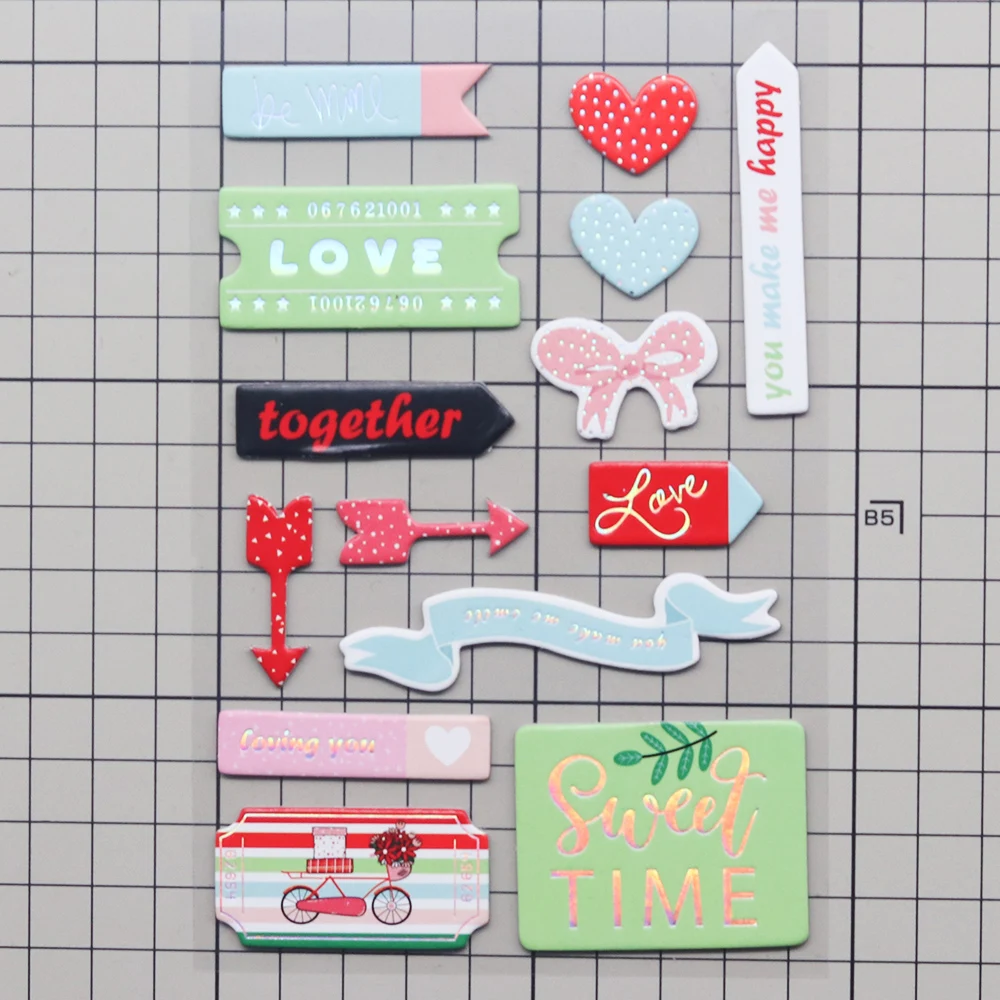 Creative Path 10-teiliges „Loving-Season“ Scrapbooking-Journaling-Set mit Dekorationspapier, Stanzformen, Aufkleberbögen und DIY-Bastelset – Detail 35
