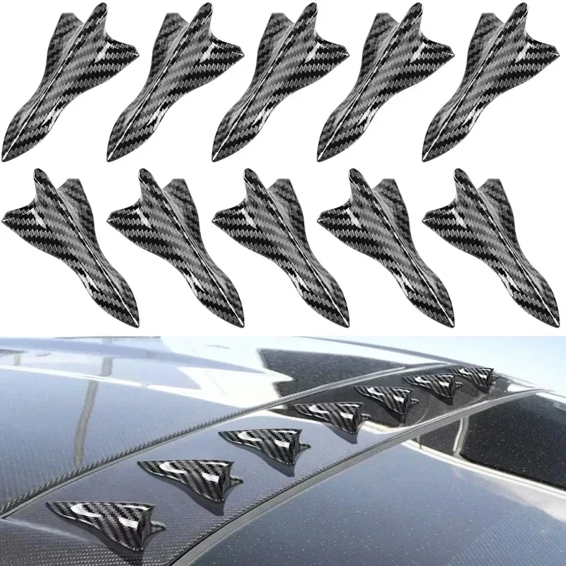 Kit universel d'ailerons de requin de toit arrière, diffuseur d'aileron de requin, pare-chocs de voiture, générateur de Vortex, 10 pièces