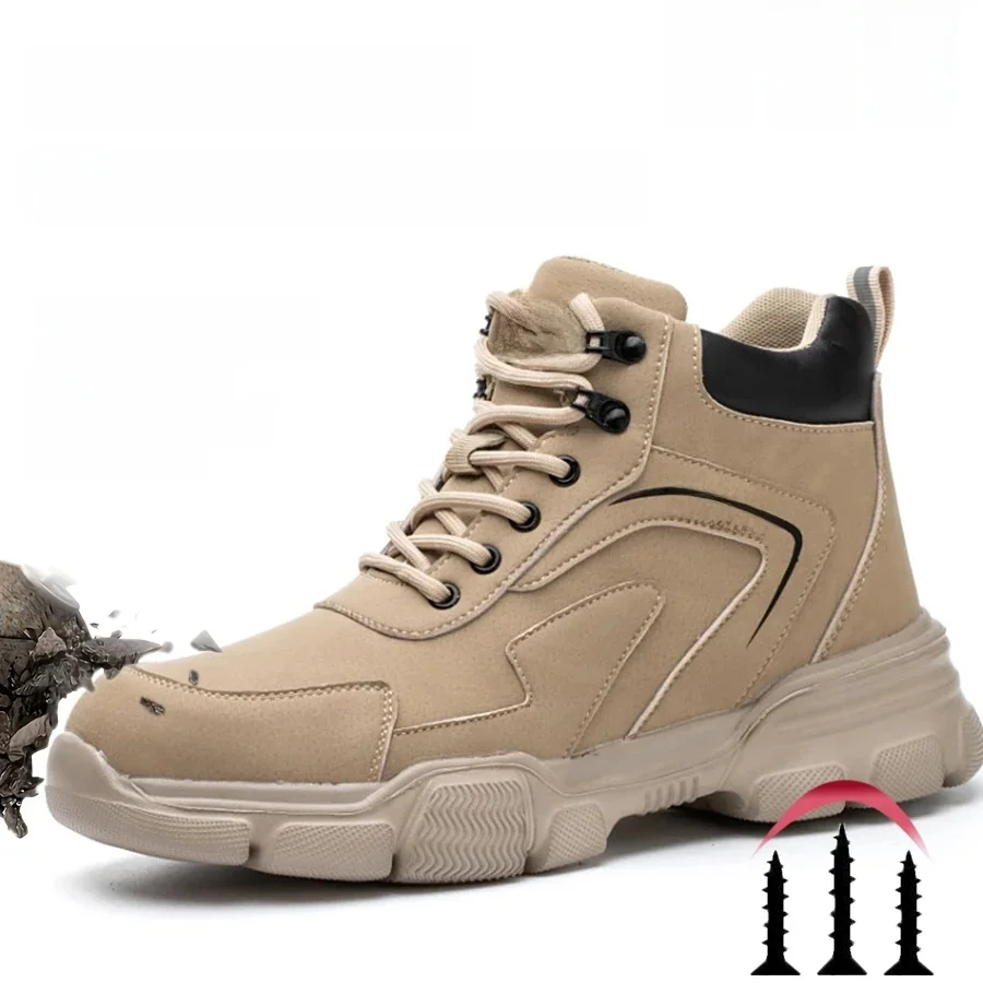 Chaussures de sécurité homme bout en acier Anti-crevaison chaussures de travail homme bottes de sécurité homme bottes légères homme botte de protection de sécurité