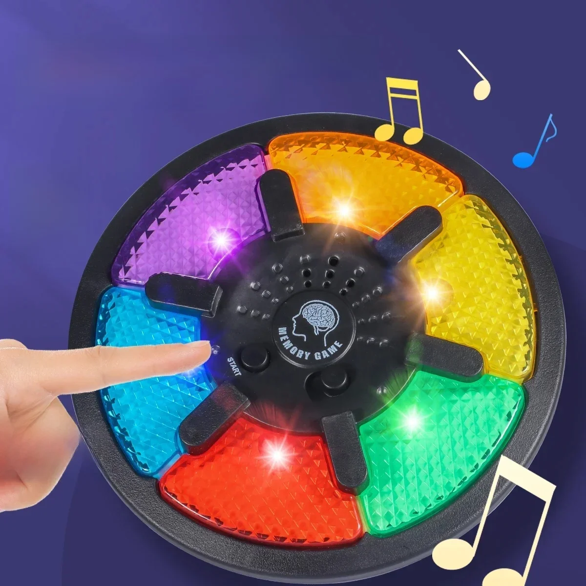 Machine de jeu de mémoire, jeu de mémoire électronique portable avec puzzles lumineux et sonores, jeu interactif créatif, jouets d'entraînement à la mémoire