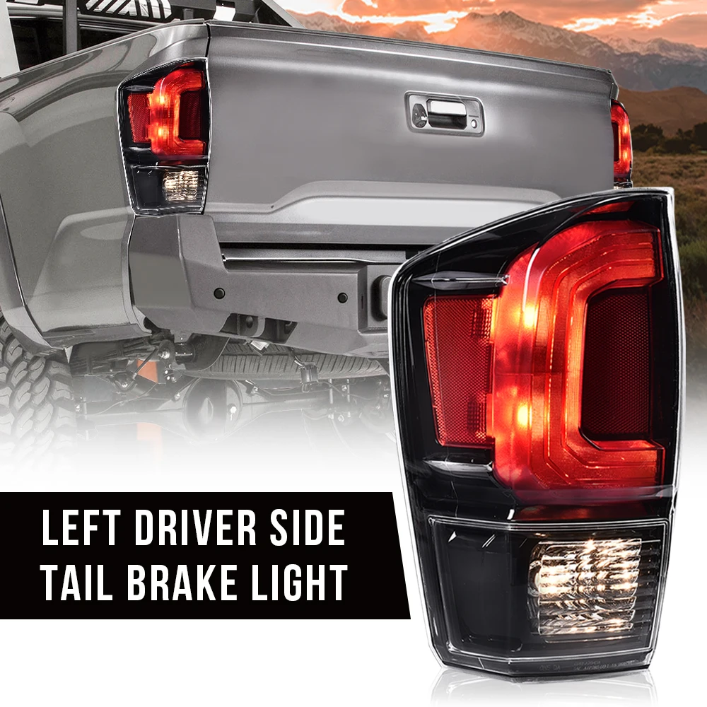 الفرامل الخلفية الذيل ضوء بدوره مصباح إشارة واضح Lh صالح لتويوتا تاكوما Trd 16-21 عدسة الهالوجين 8.1560042008155E + 19 مقاوم للماء #1