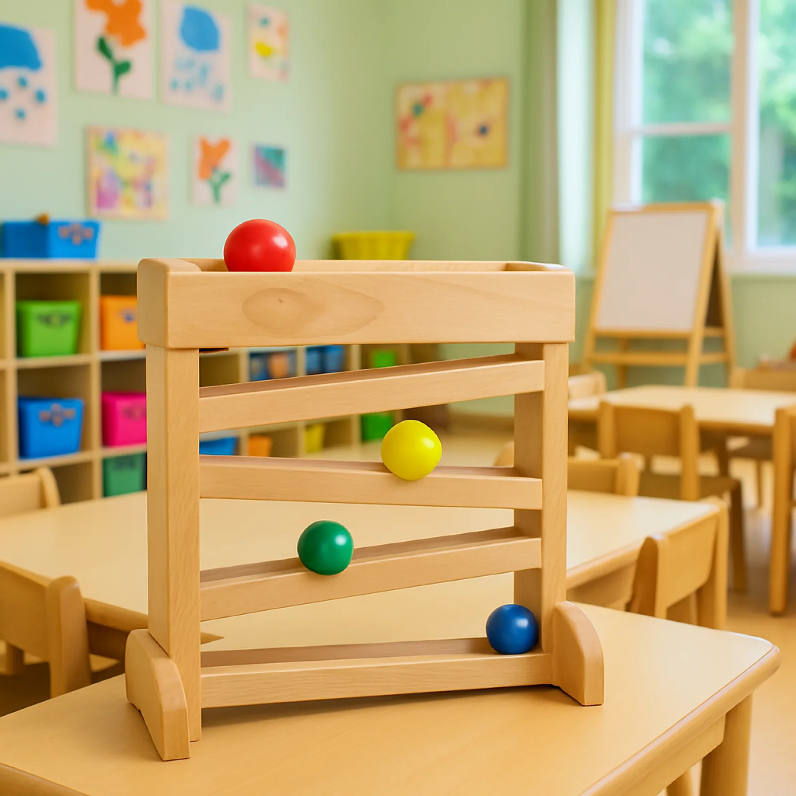 4 Race Ball Ramp Track Toy for Toddlers 1